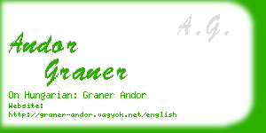 andor graner business card